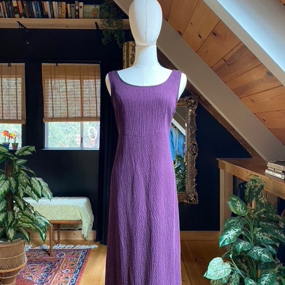 Vintage Dress Purple Tank Midi